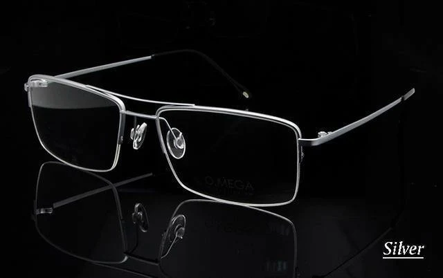 Titan Brillengestell Männer Halbrand Brillen Pilot Glas Brillen Geschäftsmann Brillengestell