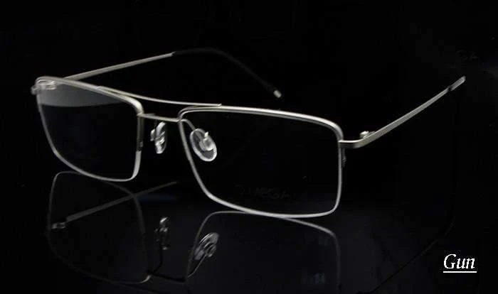 Titan Brillengestell Männer Halbrand Brillen Pilot Glas Brillen Geschäftsmann Brillengestell