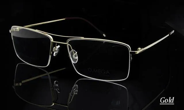 Titan Brillengestell Männer Halbrand Brillen Pilot Glas Brillen Geschäftsmann Brillengestell