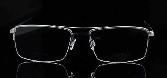 Titan Brillengestell Männer Halbrand Brillen Pilot Glas Brillen Geschäftsmann Brillengestell