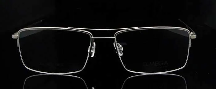 Titan Brillengestell Männer Halbrand Brillen Pilot Glas Brillen Geschäftsmann Brillengestell