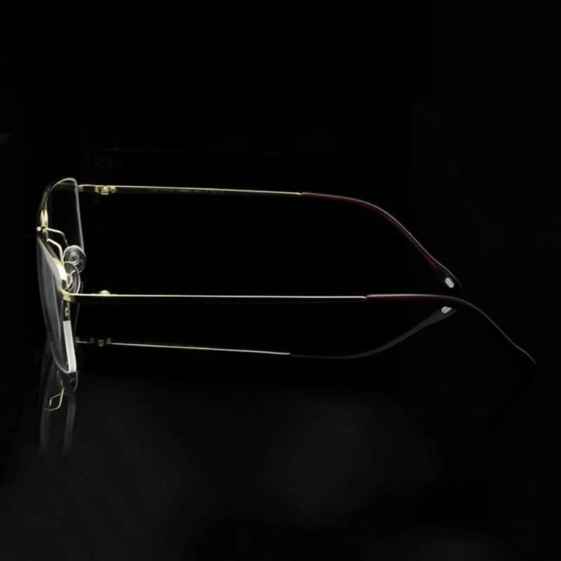 Titan Brillengestell Männer Halbrand Brillen Pilot Glas Brillen Geschäftsmann Brillengestell