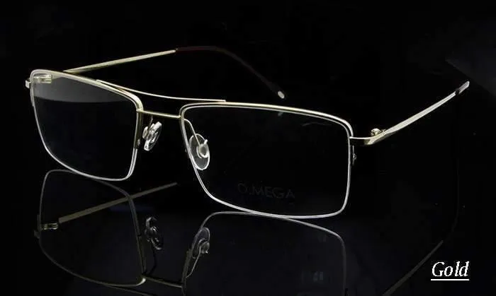 Titan Brillengestell Männer Halbrand Brillen Pilot Glas Brillen Geschäftsmann Brillengestell