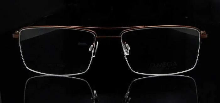 Titan Brillengestell Männer Halbrand Brillen Pilot Glas Brillen Geschäftsmann Brillengestell