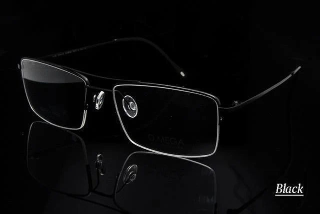 Titan Brillengestell Männer Halbrand Brillen Pilot Glas Brillen Geschäftsmann Brillengestell