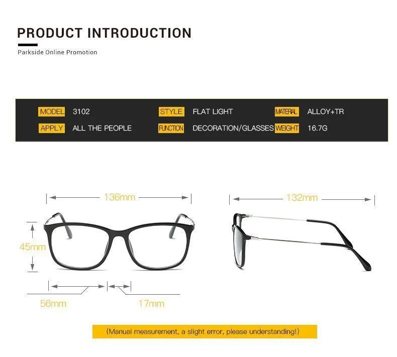 Mode Ultraleichte Brillen Männer Brille spektakel Frauen transparente Rahmen Optische Vintage
