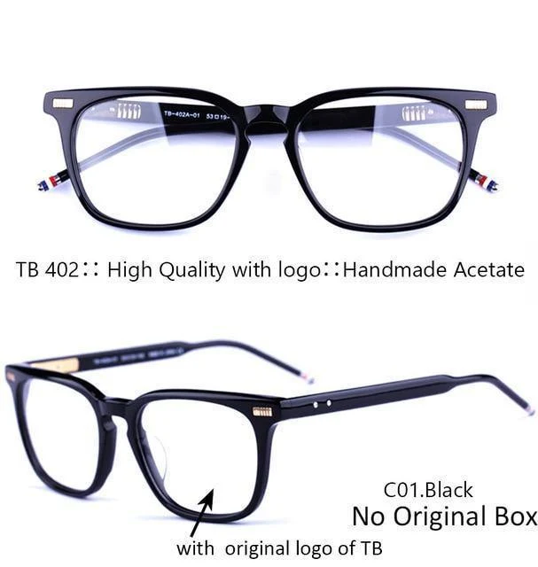 Handgefertigte Acetat-Brille für Herren, verschreibungspflichtige Brillen, optische Rahmen, Spektakel, Vintage, quadratisch