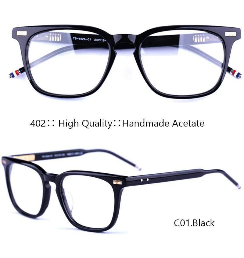 Handgefertigte Acetat-Brille für Herren, verschreibungspflichtige Brillen, optische Rahmen, Spektakel, Vintage, quadratisch