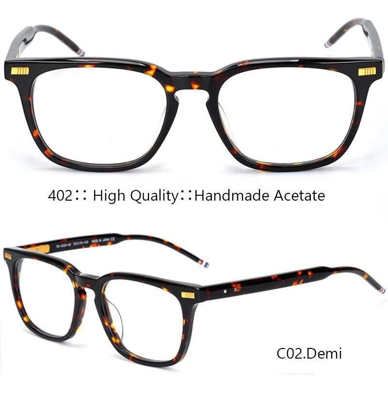 Handgefertigte Acetat-Brille für Herren, verschreibungspflichtige Brillen, optische Rahmen, Spektakel, Vintage, quadratisch