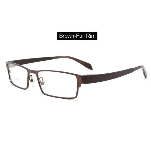 Herren-Brillengestell aus Titanlegierung für Herren, flexible Bügel, Beine, IP-Galvanik-Legierungsmaterial, 4 Stile, 4 Farben