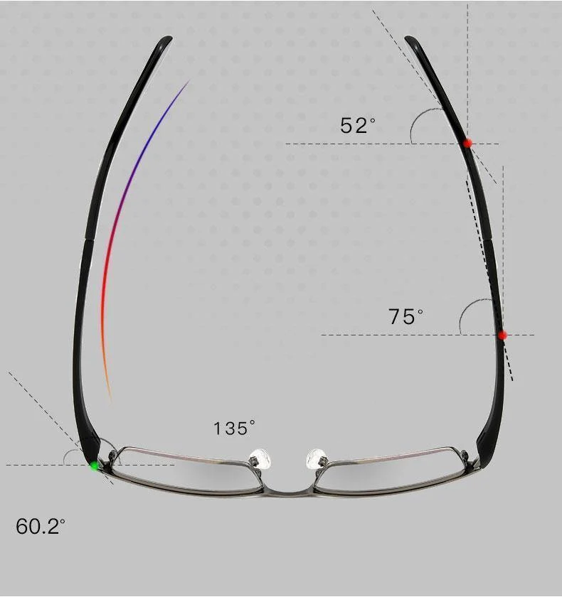 Herren-Brillengestell aus Titanlegierung für Herren, flexible Bügel, Beine, IP-Galvanik-Legierungsmaterial, 4 Stile, 4 Farben