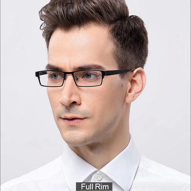 Herren-Brillengestell aus Titanlegierung für Herren, flexible Bügel, Beine, IP-Galvanik-Legierungsmaterial, 4 Stile, 4 Farben