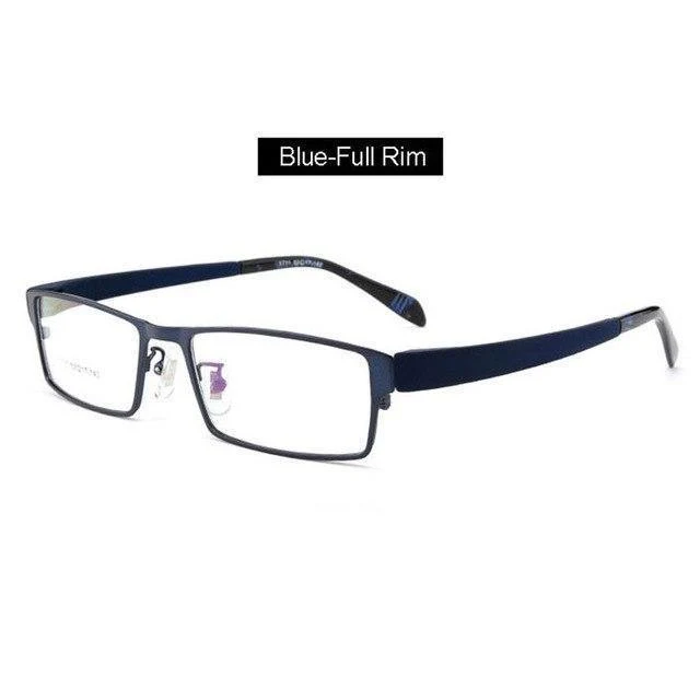 Herren-Brillengestell aus Titanlegierung für Herren, flexible Bügel, Beine, IP-Galvanik-Legierungsmaterial, 4 Stile, 4 Farben