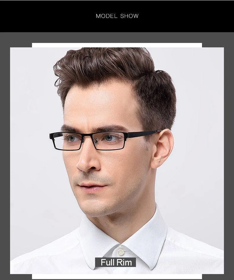 Herren-Brillengestell aus Titanlegierung für Herren, flexible Bügel, Beine, IP-Galvanik-Legierungsmaterial, 4 Stile, 4 Farben