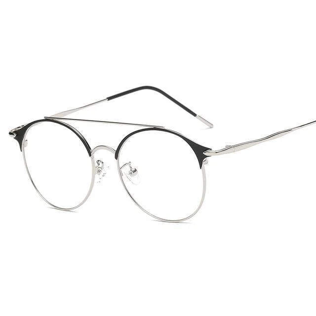 Mode Frauen Herren Computer Brille Retro Metall Blau Licht Blockieren Gläser Runde Gaming Gläser UV400