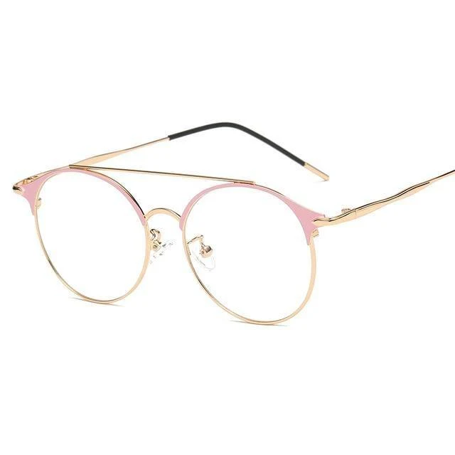 Mode Frauen Herren Computer Brille Retro Metall Blau Licht Blockieren Gläser Runde Gaming Gläser UV400