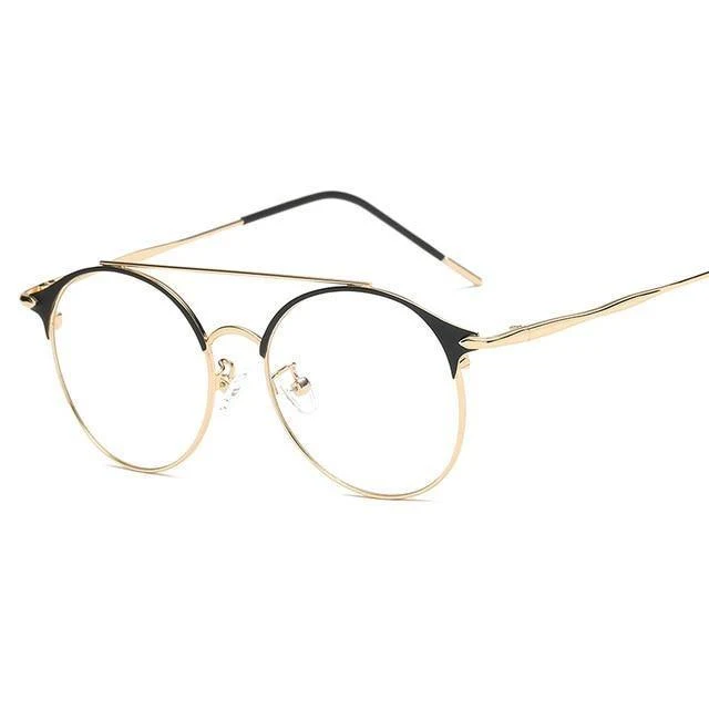 Mode Frauen Herren Computer Brille Retro Metall Blau Licht Blockieren Gläser Runde Gaming Gläser UV400