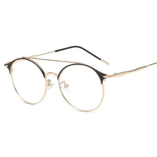 Mode Frauen Herren Computer Brille Retro Metall Blau Licht Blockieren Gläser Runde Gaming Gläser UV400