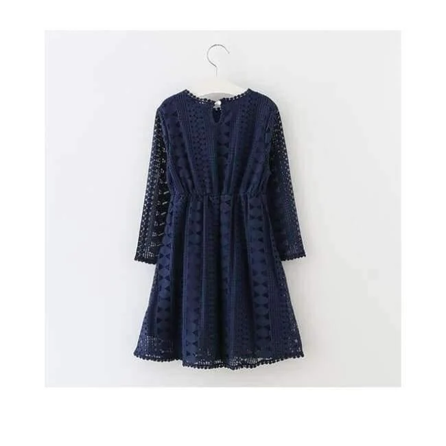 Girls Lace Dress Long Sleeve Fall Winter Little Girl Dress 4 5 6 7 8 9 10 11 12 years Kids Princess Dress Teenage Girls Clothing