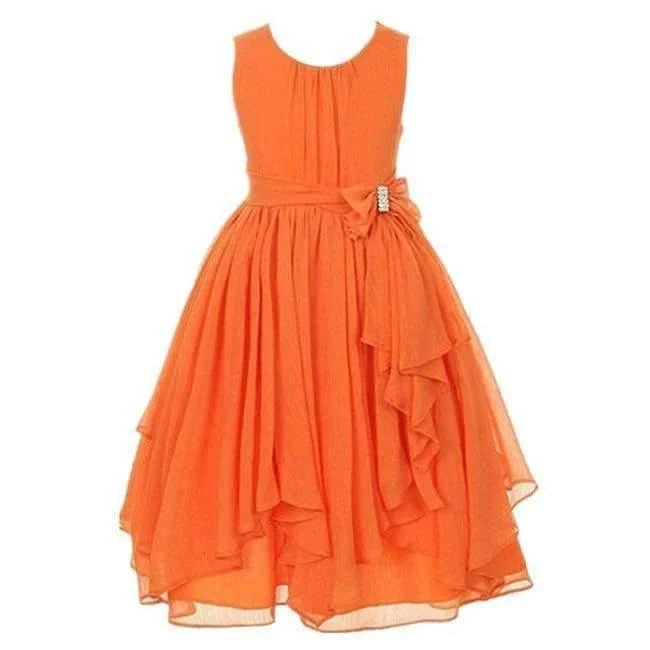 Summer Girls Princess Dress Sleeveless Bowknot Mesh Girls Party Dress 3-14 Years Kids Teenage Girls Clothing