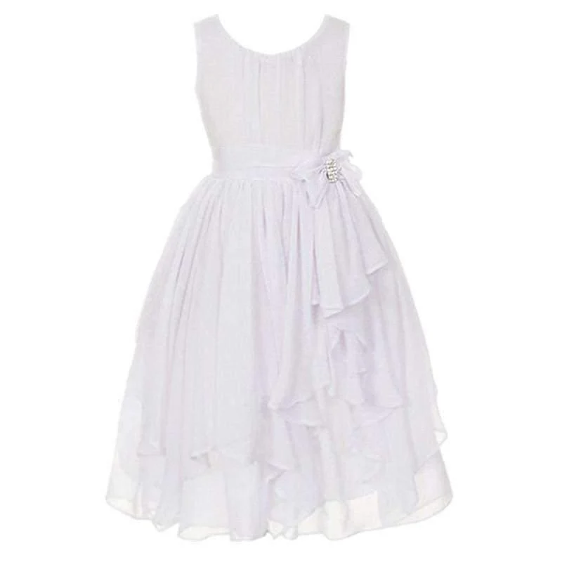 Summer Girls Princess Dress Sleeveless Bowknot Mesh Girls Party Dress 3-14 Years Kids Teenage Girls Clothing