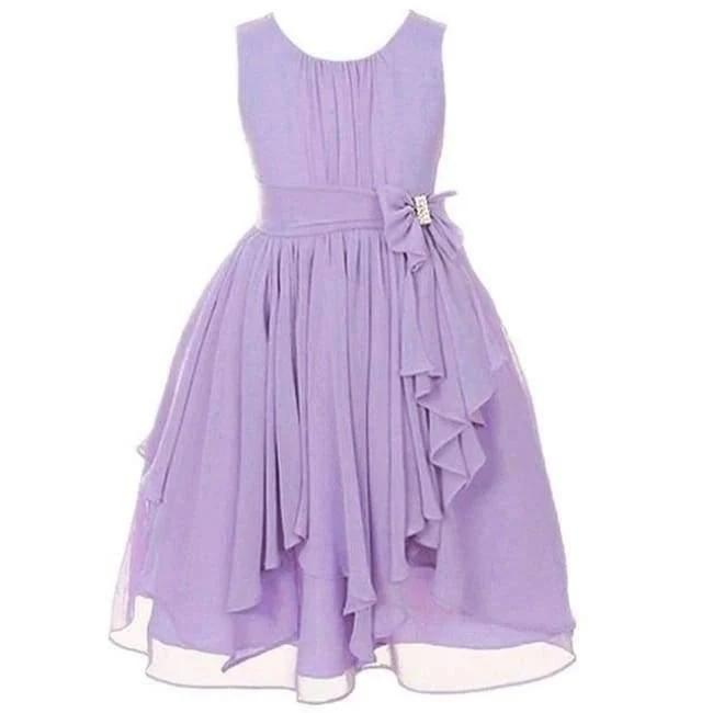 Summer Girls Princess Dress Sleeveless Bowknot Mesh Girls Party Dress 3-14 Years Kids Teenage Girls Clothing