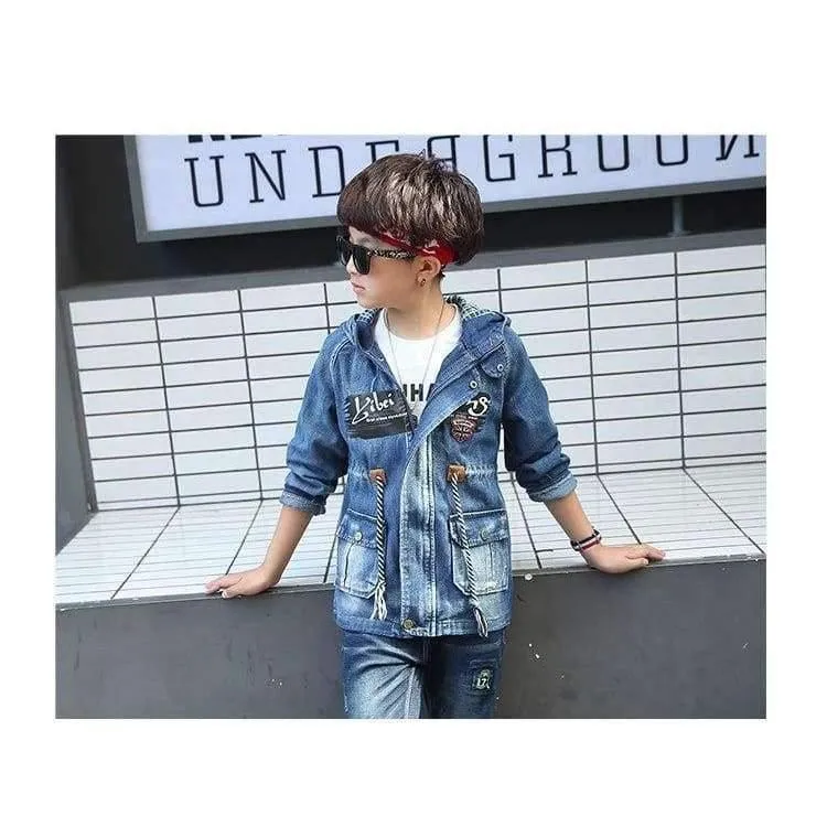 Boy Clothes For Teenagers Boys Denim Jacket 2018 Spring Outerwear For Children Kids Coat For Boys 4 5 7 9 11 13 15 Years