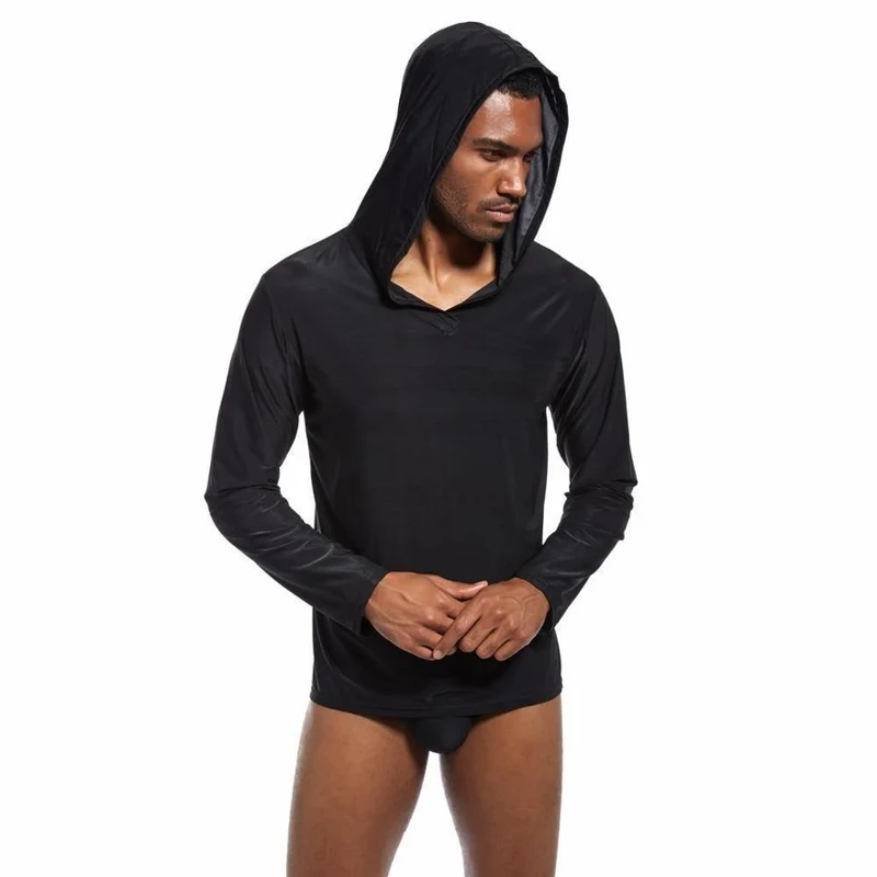 Herren Schlaf Tops Lounge Homewear Nachtwäsche Herren durch Hemden Tank Top männlich Pyjama entlang Herren hängen