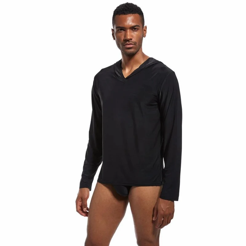 Herren Schlaf Tops Lounge Homewear Nachtwäsche Herren durch Hemden Tank Top männlich Pyjama entlang Herren hängen