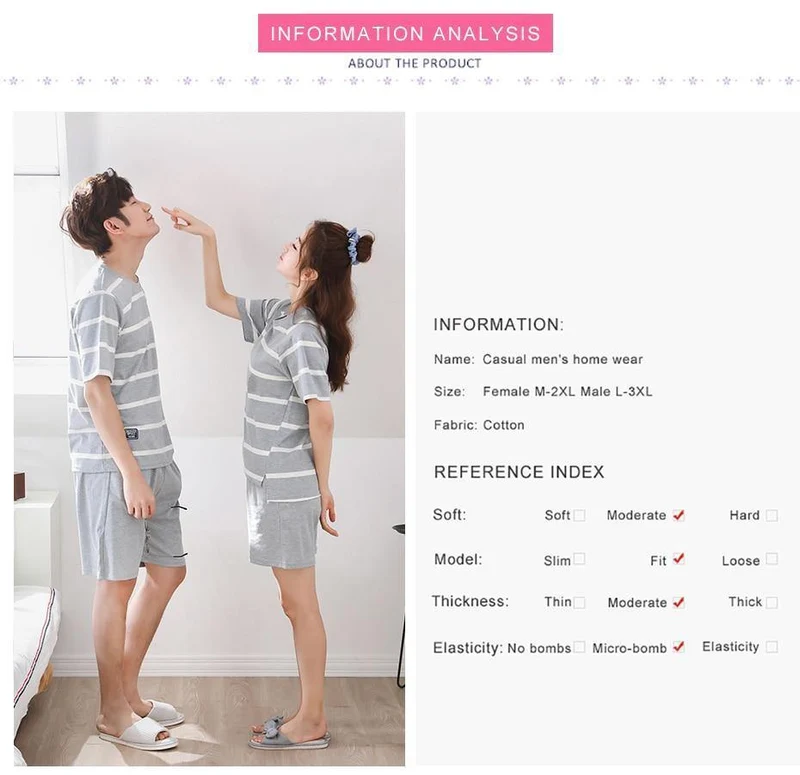 Gestreifte Pyjama-Sets aus Baumwolle für Paare, Schlafmantel und Hose, für Herren und Damen, Heimkleidung, Nachtwäsche, Liebhaber, Schlafen und Entspannen