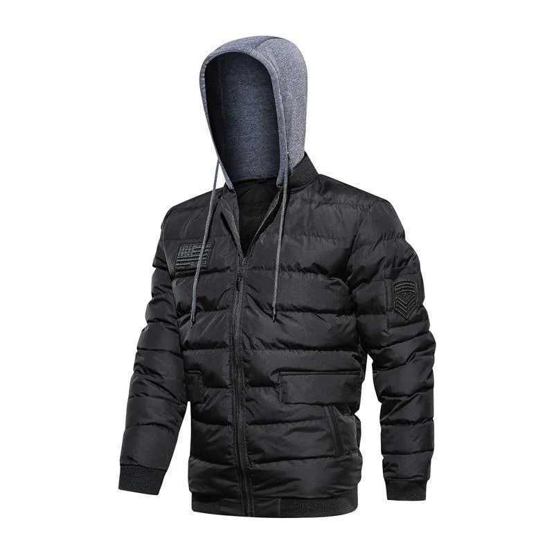 Jacke Männer Militär Mit Kapuze Winter Jacke Männer Dicke Outwear Windjacke Parkas Männlich Plus Größe M-5XL
