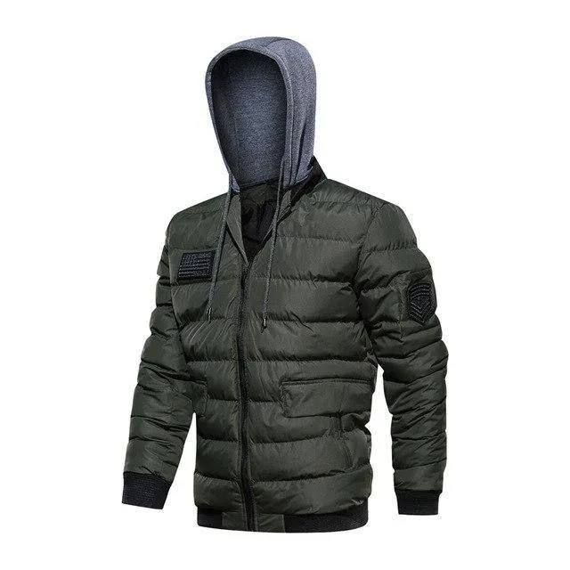 Jacke Männer Militär Mit Kapuze Winter Jacke Männer Dicke Outwear Windjacke Parkas Männlich Plus Größe M-5XL