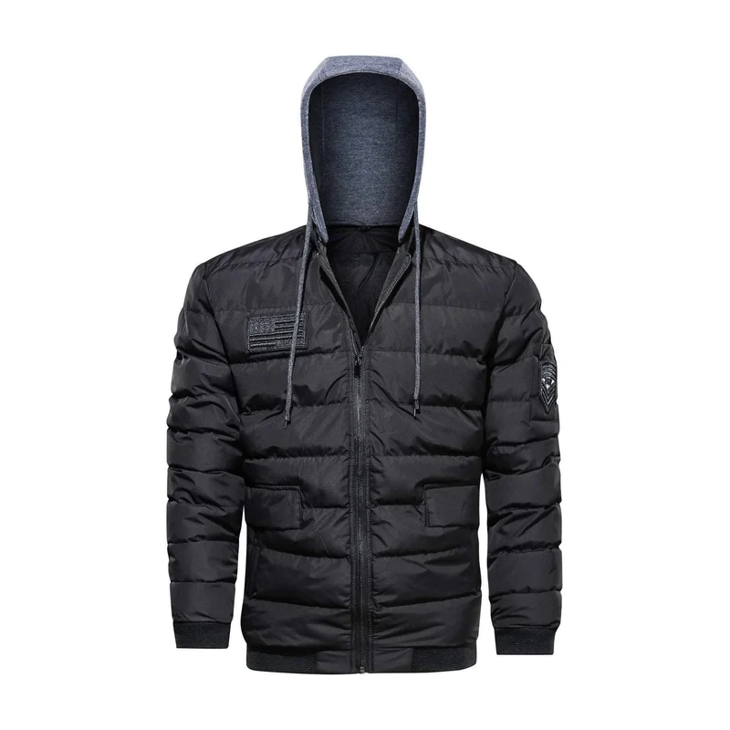 Jacke Männer Militär Mit Kapuze Winter Jacke Männer Dicke Outwear Windjacke Parkas Männlich Plus Größe M-5XL