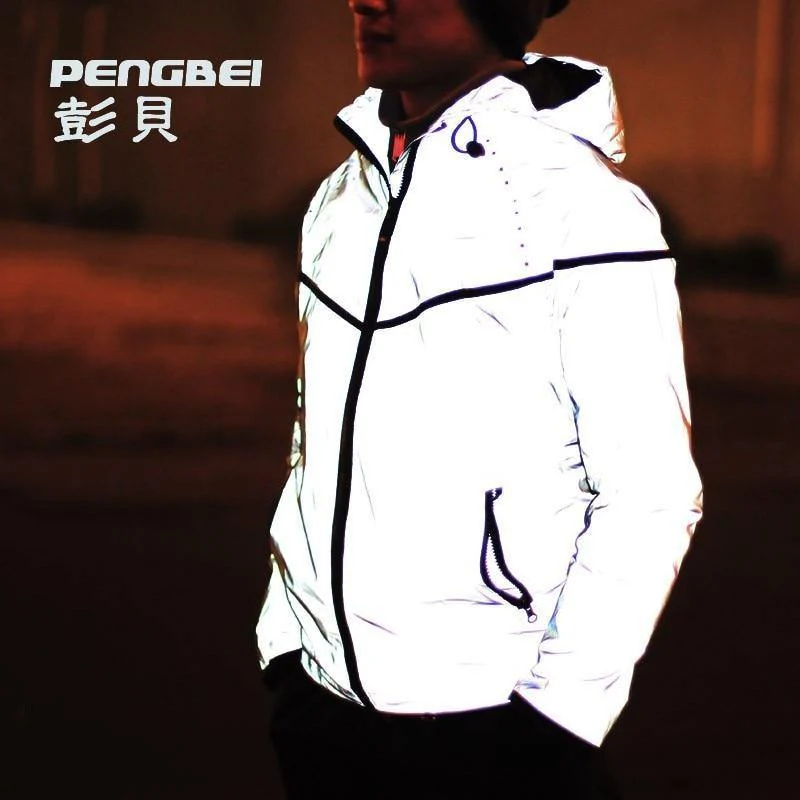 Winter plus Größe 4xl wasserdicht 3m reflektierende Jacke Männer Kleidung Baseball-Jacken Windjacke