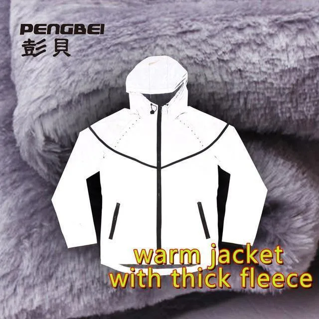 Winter plus Größe 4xl wasserdicht 3m reflektierende Jacke Männer Kleidung Baseball-Jacken Windjacke