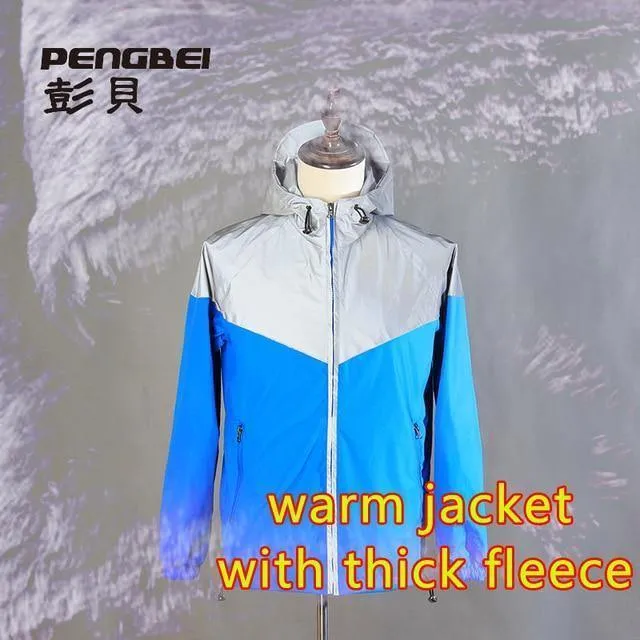 Winter plus Größe 4xl wasserdicht 3m reflektierende Jacke Männer Kleidung Baseball-Jacken Windjacke