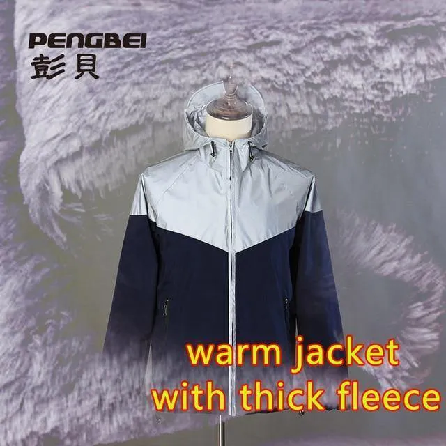 Winter plus Größe 4xl wasserdicht 3m reflektierende Jacke Männer Kleidung Baseball-Jacken Windjacke