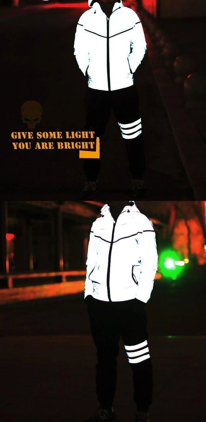 Winter plus Größe 4xl wasserdicht 3m reflektierende Jacke Männer Kleidung Baseball-Jacken Windjacke