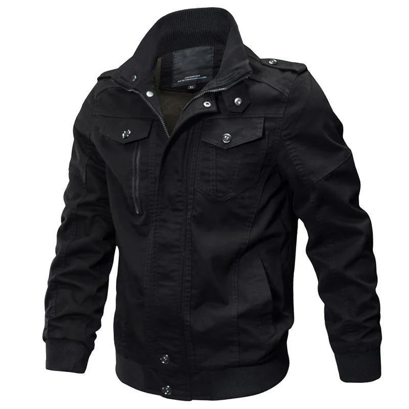 Bomberjacke Herren Herbst Winter Militär Herren Jacken und Mäntel Schwarze Windjacke