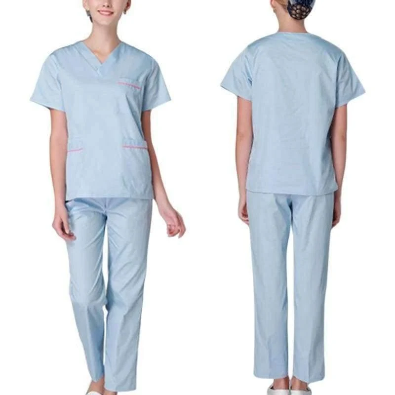 Peelings Medizinische Uniformen Frauen Kurzarm Krankenschwester Uniform Sets Atmungs Krankenhaus Chirurgische Kleidung Arbeitskleidung für Zahnklinik