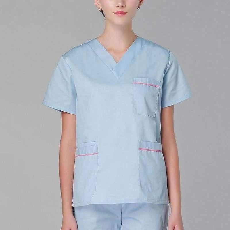 Peelings Medizinische Uniformen Frauen Kurzarm Krankenschwester Uniform Sets Atmungs Krankenhaus Chirurgische Kleidung Arbeitskleidung für Zahnklinik