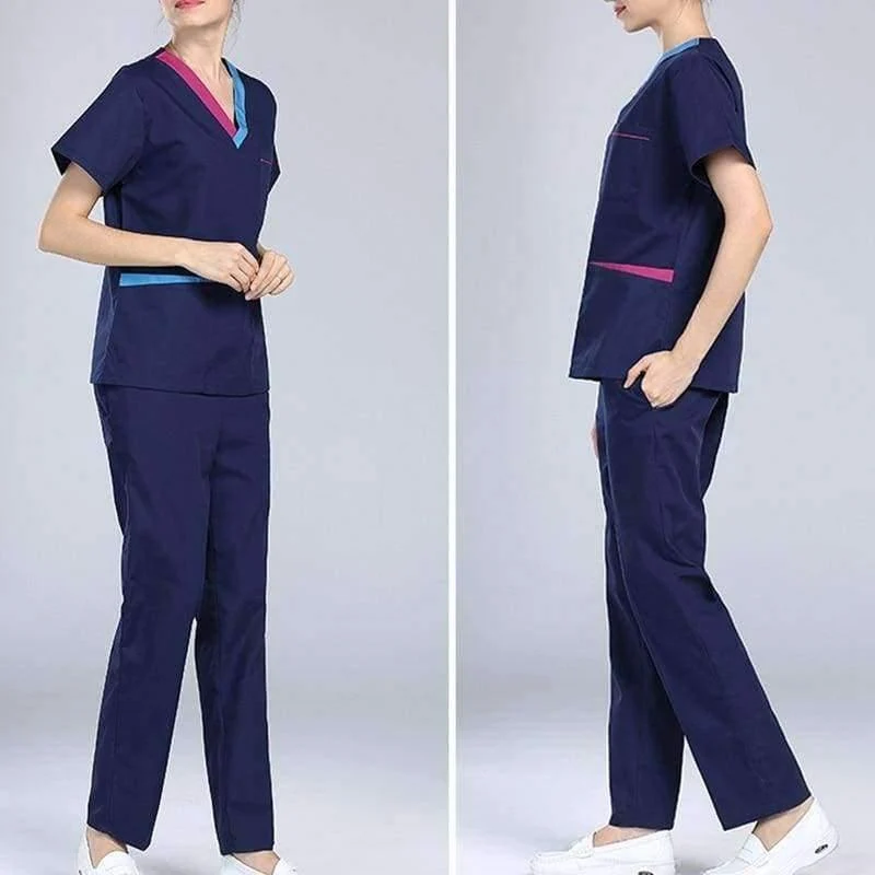 Peelings Medizinische Uniformen Frauen Kurzarm Krankenschwester Uniform Sets Atmungs Krankenhaus Chirurgische Kleidung Arbeitskleidung für Zahnklinik