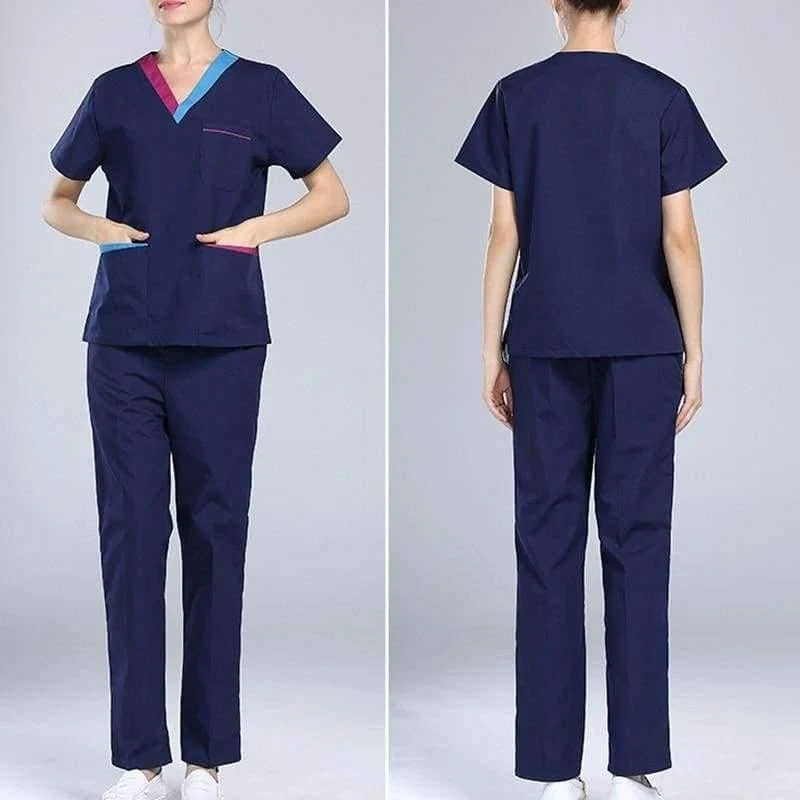 Peelings Medizinische Uniformen Frauen Kurzarm Krankenschwester Uniform Sets Atmungs Krankenhaus Chirurgische Kleidung Arbeitskleidung für Zahnklinik