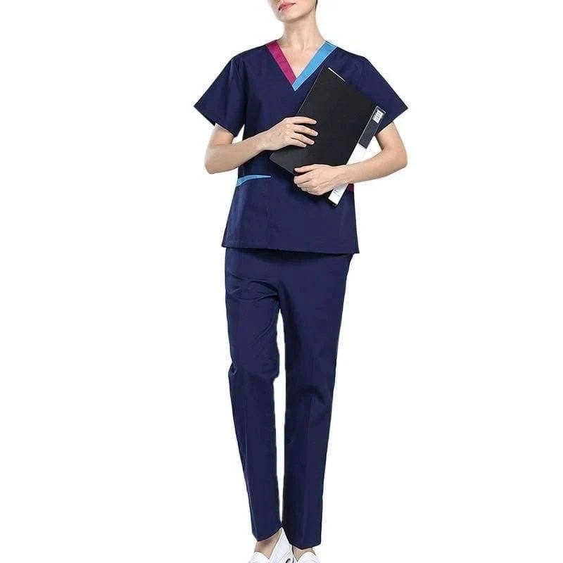 Peelings Medizinische Uniformen Frauen Kurzarm Krankenschwester Uniform Sets Atmungs Krankenhaus Chirurgische Kleidung Arbeitskleidung für Zahnklinik