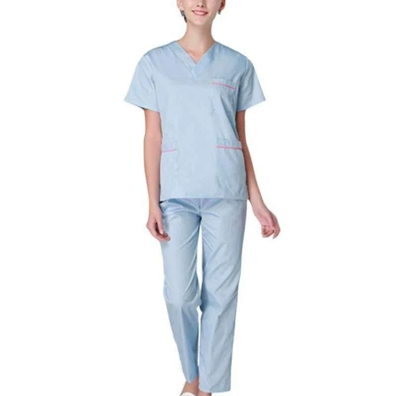 Peelings Medizinische Uniformen Frauen Kurzarm Krankenschwester Uniform Sets Atmungs Krankenhaus Chirurgische Kleidung Arbeitskleidung für Zahnklinik