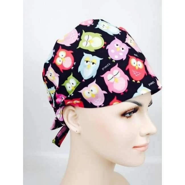 100% Baumwolle Medical Scrubs Cap Eulendruck Nurse Doctor Caps Frauen Männer Arbeitshut Krankenhausbetrieb Beauty Spa Hut