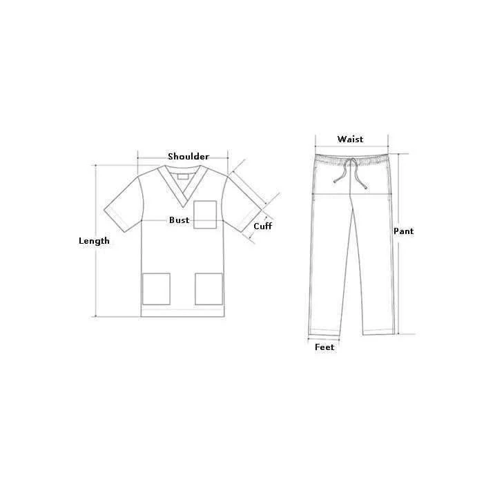 Medizinische Kleidung Peeling-Sets Operationskittel Ärzte Krankenschwestern Kurzarm Uniformen Zahnmedizin Oral Clinic Pet Doctor Workwear Overall