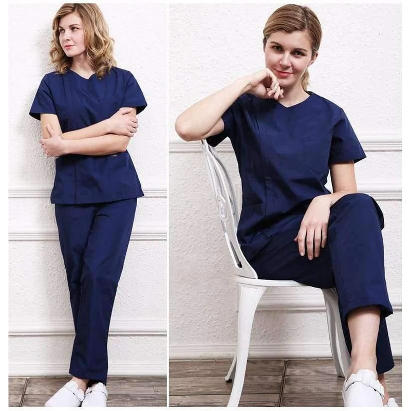 Medizinische Kleidung Peeling-Sets Operationskittel Ärzte Krankenschwestern Kurzarm Uniformen Zahnmedizin Oral Clinic Pet Doctor Workwear Overall