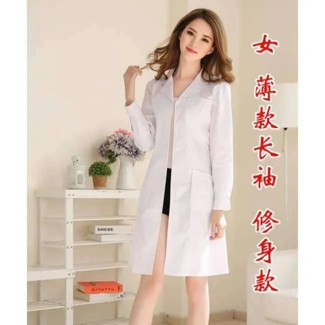 Stilvolle und elegante Krankenhaus-Krankenschwesteruniform, Sommer-Kurzarm-Medizinkleidung, Kosmetikerin, Apotheke, weißer Kittel