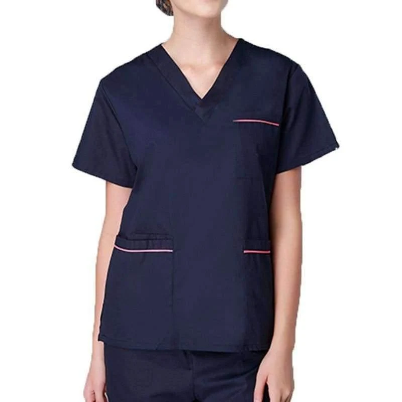 Sommer Medizinische Peelings Frauen Krankenschwester Uniform V-ausschnitt Kurzarm Schönheit Salon Kleidung Krankenhaus Männer OP-Kittel Mantel + Hosen S-2XL
